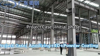 Jalur Anodisasi Aluminium Berkapasitas Tinggi | Anodisasi+ED+Lapisan bubuk| 3 Baris