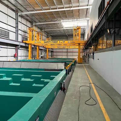 Harga bagus 300T Anodizing Line Produksi untuk profil aluminium dengan catu daya AC on line