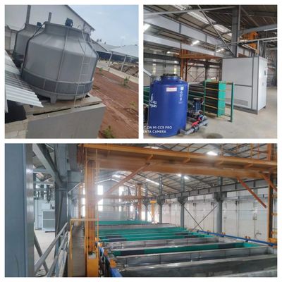 Harga bagus Jalur Pengolahan Anodisasi Profil Aluminium Berkualitas Industri dengan Kapasitas 150 T/M Ketebalan Film 8-12μm dan Panjang Profil Maksimum 6500mm On line