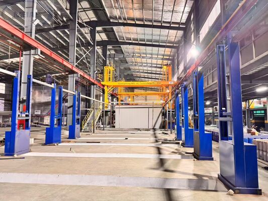 Harga bagus 150 T / M Aluminium Profil Anodizing Line dengan 8-12μm Film dan 365 Hari Garansi untuk operasi yang mudah On line
