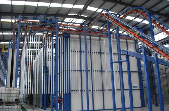 Profil Aluminium Vertikal Garis Pelapis Serbuk Industri Otomatis