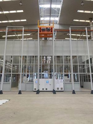 Profil Aluminium Vertikal Garis Pelapis Serbuk Industri Otomatis