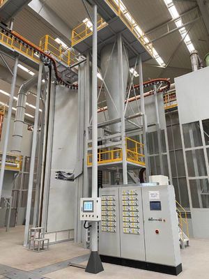 Profil Aluminium Vertikal Garis Pelapis Serbuk Industri Otomatis