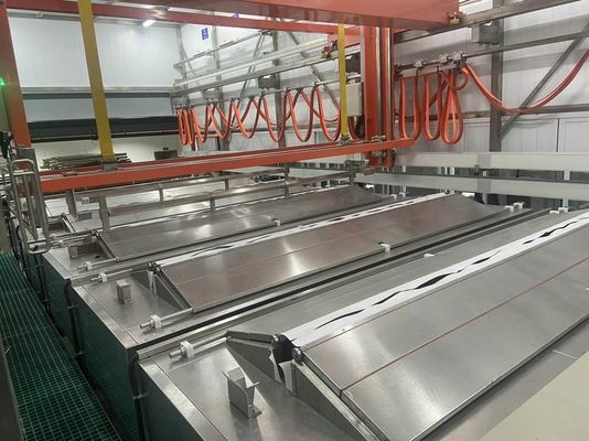 Harga bagus 800 ∼ 1500 Ton/Bulan Jalur Produksi Anodisasi Otomatis untuk Bingkai Kacamata Aluminium dengan Anodisasi Asam Sulfurik Tipe II dan Penutup Bebas Nikel On line