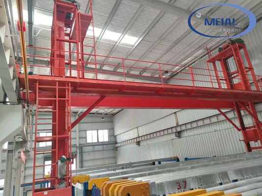 Harga bagus Lini Produksi Anodizing Vertikal Otomatis 300 Ton / Bulan Kapasitas yang dapat disesuaikan dengan Ketebalan Film 10 ~ 12μm On line