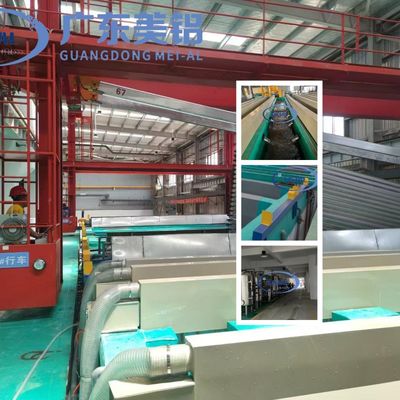Harga yang bagus Customization Semi-otomatis Aluminium Surface Treatment Output 500Ton/Month Anodizing Line Produksi on line