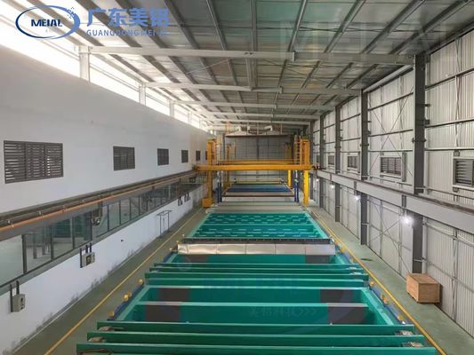Harga yang bagus 600T/Bulan Jalur Produksi Anodizing Tipe Horizontal untuk Profil Aluminium Perak on line