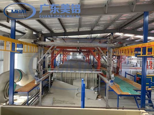 Harga yang bagus Otomatis 800T / Bulan Aluminium Anodizing Produksi Line Peralatan Perawatan Permukaan on line