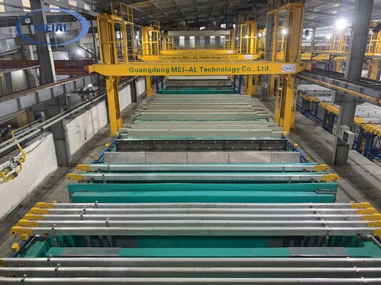 Harga bagus 2000T/M Kapasitas Green Efficient Anodizing Line Produksi untuk 6061 6063 7075 paduan aluminium on line