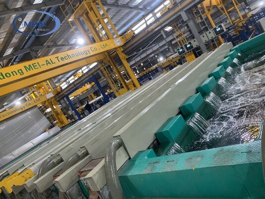 Harga bagus 1000T/bulan Lini Produksi Anodizing Horizontal hemat energi ramah lingkungan untuk profil aluminium on line