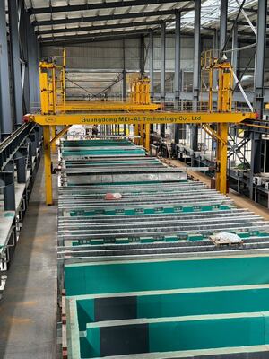 Harga bagus 750T/M Kapasitas Otomatis Horizontal Anodizing Line untuk 6061-6063 Aluminium Alloy on line
