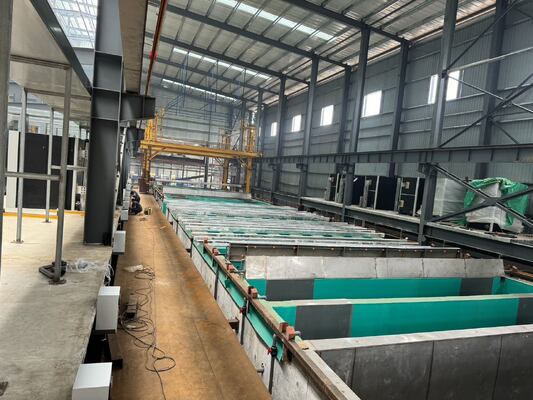 Harga bagus 1000 T/bulan Garis Produksi Anodizing Manual dengan Panjang Profil Max 6500mm dan Ketebalan Film 8-12μm on line