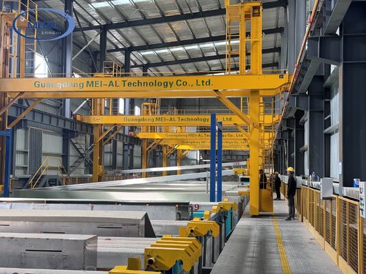 Harga bagus Lini Produksi Anodisasi Aluminium yang Dapat Disesuaikan dan Efisien Hijau 2000T/M untuk Rangka Surya on line