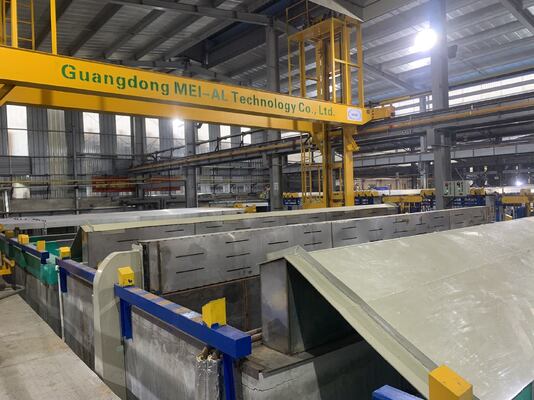 Harga bagus 500 Ton/Bulan Jalur Produksi Anodizing Otomatis dengan Ketebalan Film 5-25 μm untuk Profil Aluminium on line