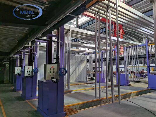 Harga bagus 200T/bulan Kapasitas Anodise Oxidation Production Line dengan remote monitoring and control dan ketebalan film anodizing 8-12μm on line