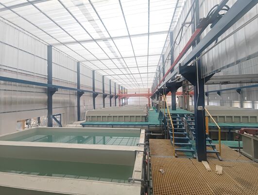 Harga bagus MEI-AL 500 Ton/Bulan Peralatan Lini Anodizing Kontrol PLC Otomatis dengan Ketebalan Film 5-25 μm on line