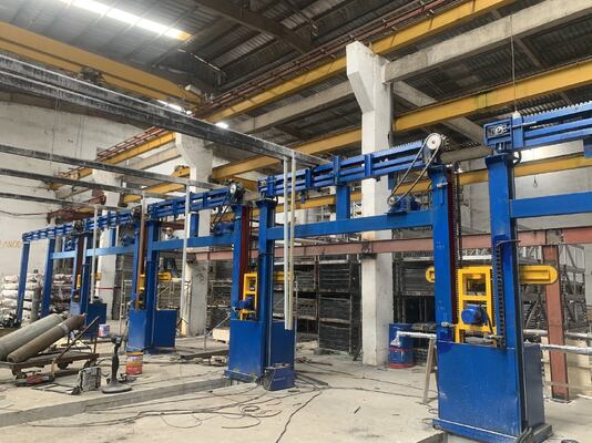 Harga bagus Jalur Anodisasi Aluminium Semi-Otomatis Kapasitas 1200T/M dengan Panjang Profil 6500mm on line